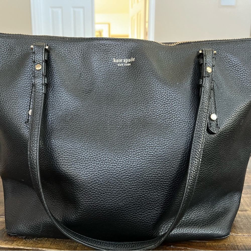 Kate Spade Pebbled Large ‘Polly’ Black Tote